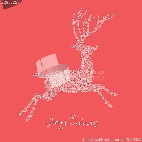 Image of Xmas deer illustration.