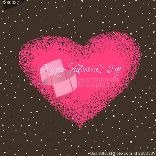Image of Valentine`s card with space for text.