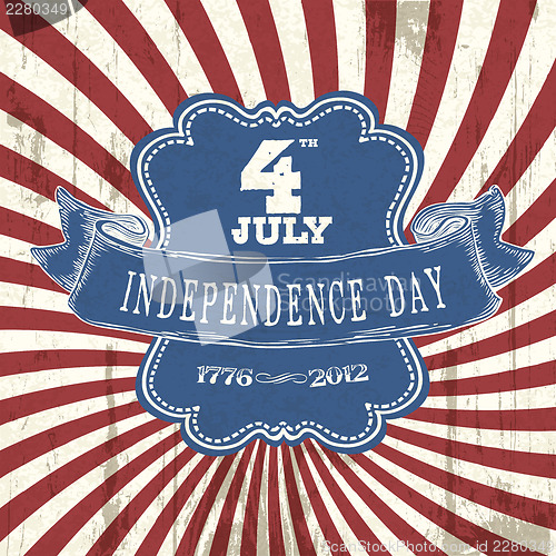 Image of Vintage styled Independence poster. Vector, EPS10