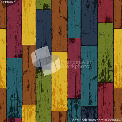 Image of Colorful wooden background. Vector, EPS10