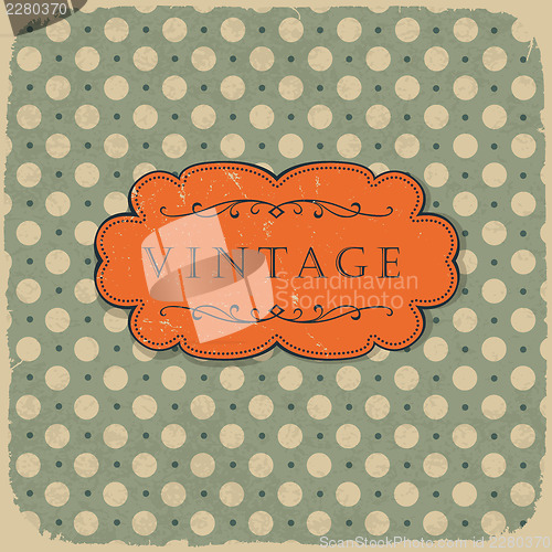 Image of Polka dot design, vintage styled background.