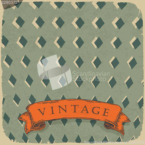 Image of Circus ornamented retro card, vector background