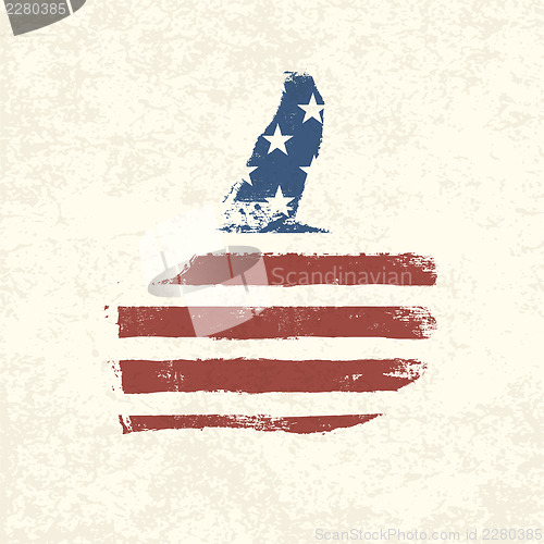 Image of Like shaped american flag. Vector, EPS10