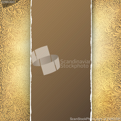 Image of Golden menu template. Vector, EPS10