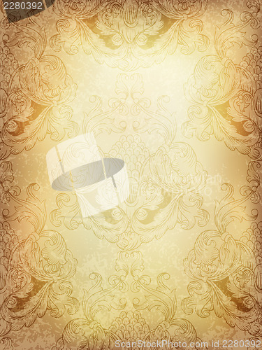 Image of Abstract vintage background with classical seamless pattern