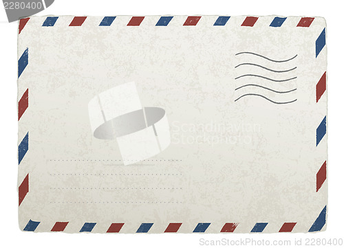 Image of Vintage mailing envelope. Vector template for your designs, EPS 