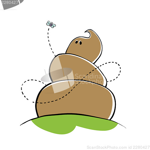 Image of Poo character (shit gay). Vector illustration.