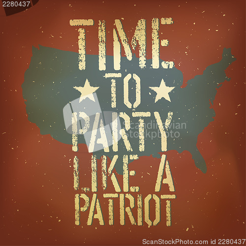 Image of American patriotic poster, vector, EPS10