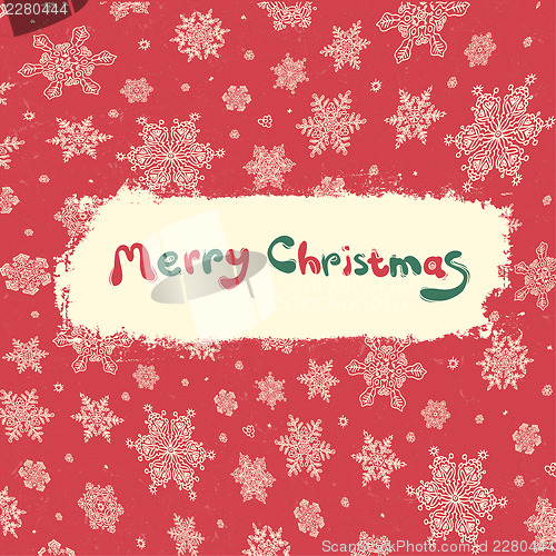 Image of Christmas retro greeting card design. Vector illustration, EPS8