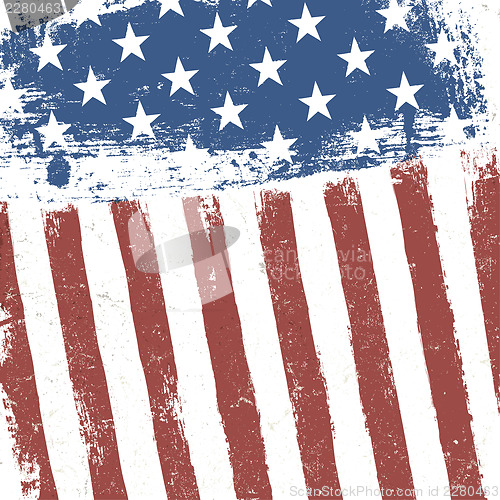 Image of American flag grunge background. Vector, EPS10