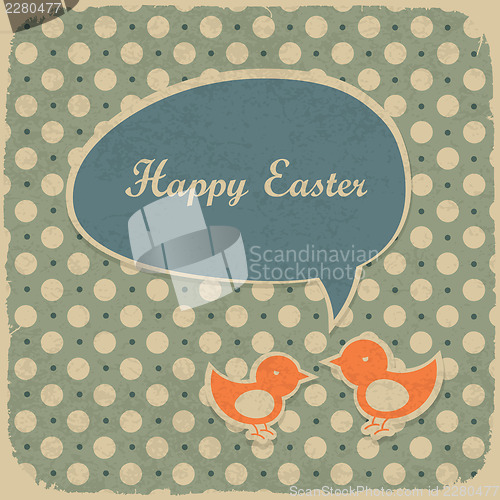 Image of Retro easter background, vector illustration.