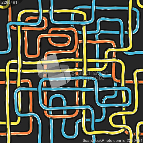 Image of Seamless tangled wires. Vector, EPS10