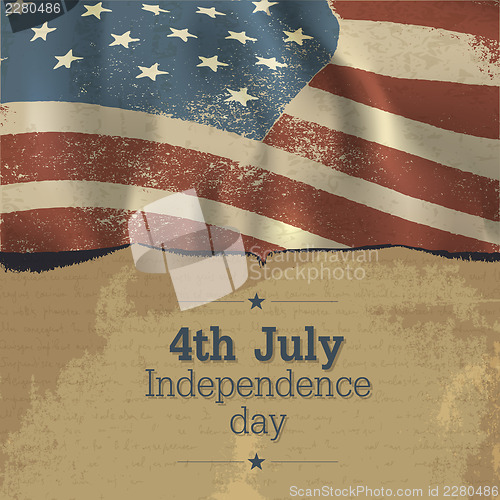 Image of Independence day vintage poster design. Vector, EPS10