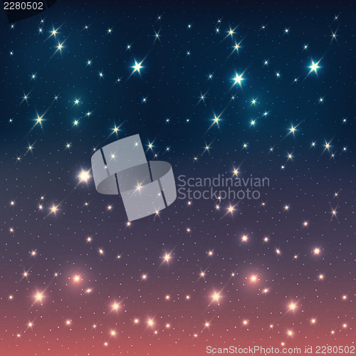 Image of Night sky with stars, EPS10