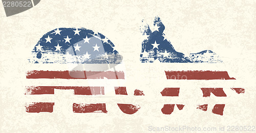 Image of Democratic and Republican Political Symbols 