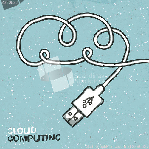 Image of Cloud computing concept, vector illustration. EPS10