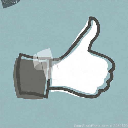 Image of Thumb up "like" hand symbol. Vector, EPS10.