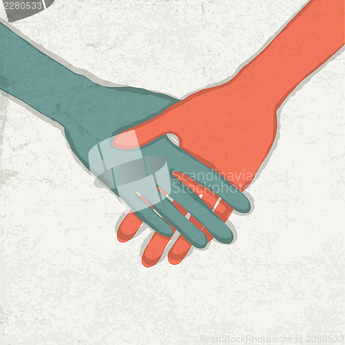 Image of Abatract handshake illustration. Vector, EPS10