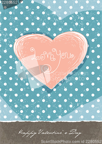 Image of Valentines retro cute background. A4 format, vector, EPS10.