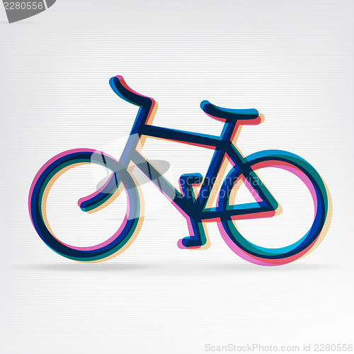 Image of Colorful bicycle icon. Vector, EPS10