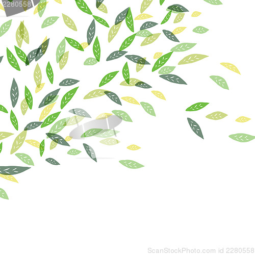 Image of Fresh green leaves. Vector illustration, EPS10.