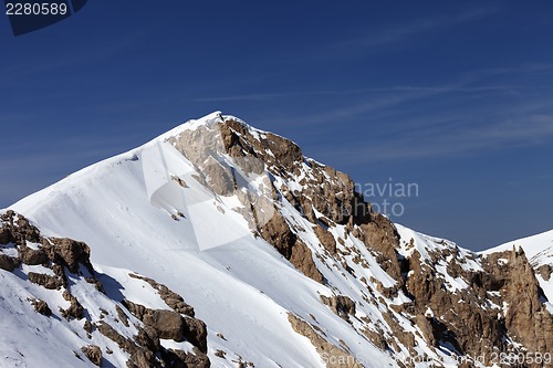 Image of Top of mountains with snow cornice