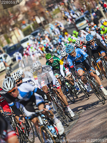 Image of The Peloton- Paris Nice 2013 in Nemours