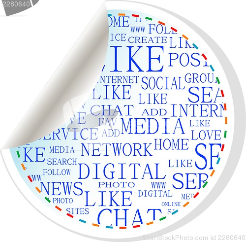 Image of Social media button - label sticker