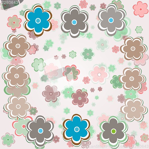 Image of vintage background with flowers