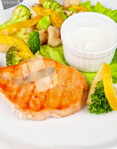 Image of salmon steak