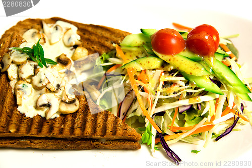 Image of Grilled sandwich with mushroom mayonnaise