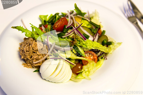 Image of Fresh veggie breakfast served