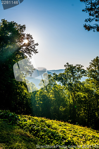 Image of blue ridge parkway early morning