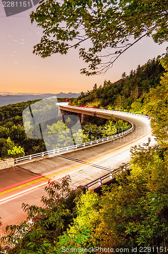 Image of linn cove viaduct at night