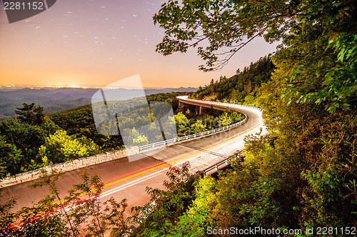 Image of linn cove viaduct at night