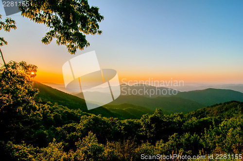 Image of blue ridge parkway early morning