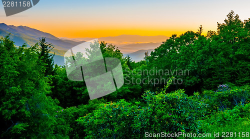 Image of blue ridge parkway early morning