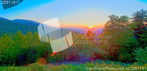 Image of blue ridge parkway early morning