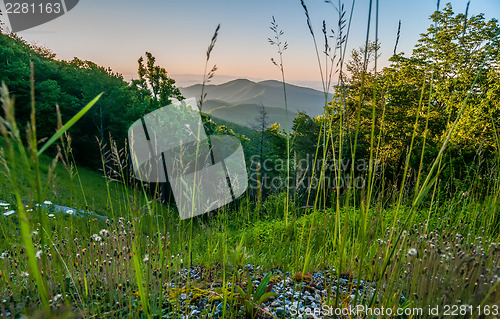 Image of blue ridge parkway early morning