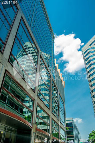 Image of tall city highrise buildings