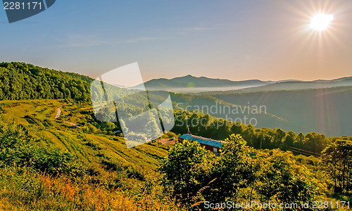 Image of blue ridge parkway morning