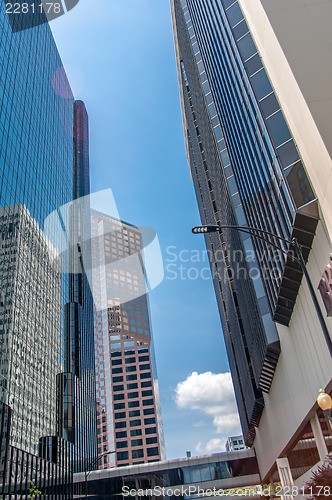 Image of tall city highrise buildings