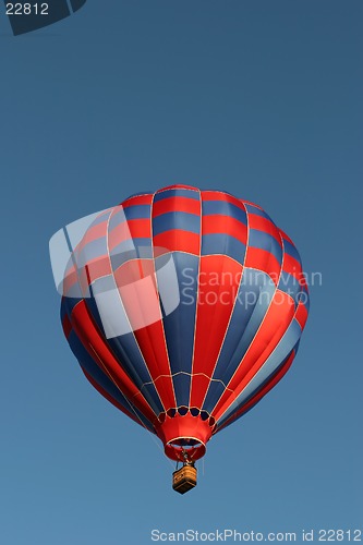 Image of red and blue hot air balloon