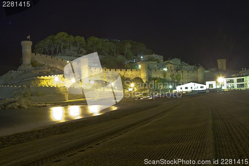 Image of Night coast of Tossa de Mar