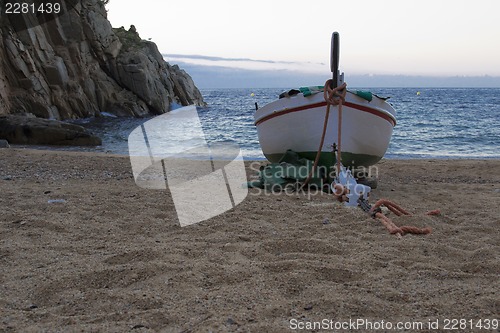 Image of El Kolodar beach - just outside the fortress. Castle Villa Vella.
