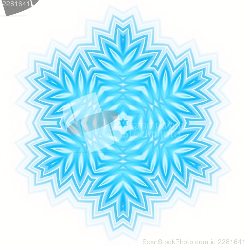 Image of Abstract blue shape like a snowflake