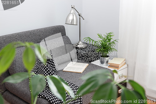 Image of Comfortable place for reading in a living room