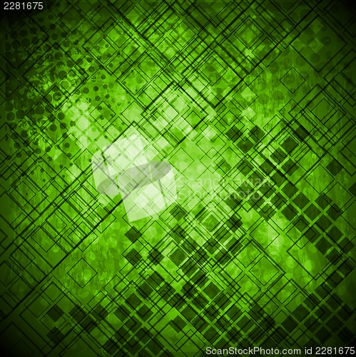 Image of Abstract green grunge technical background