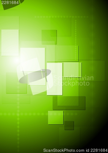 Image of Bright green abstract tech design