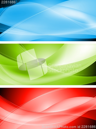 Image of Colourful wavy banners